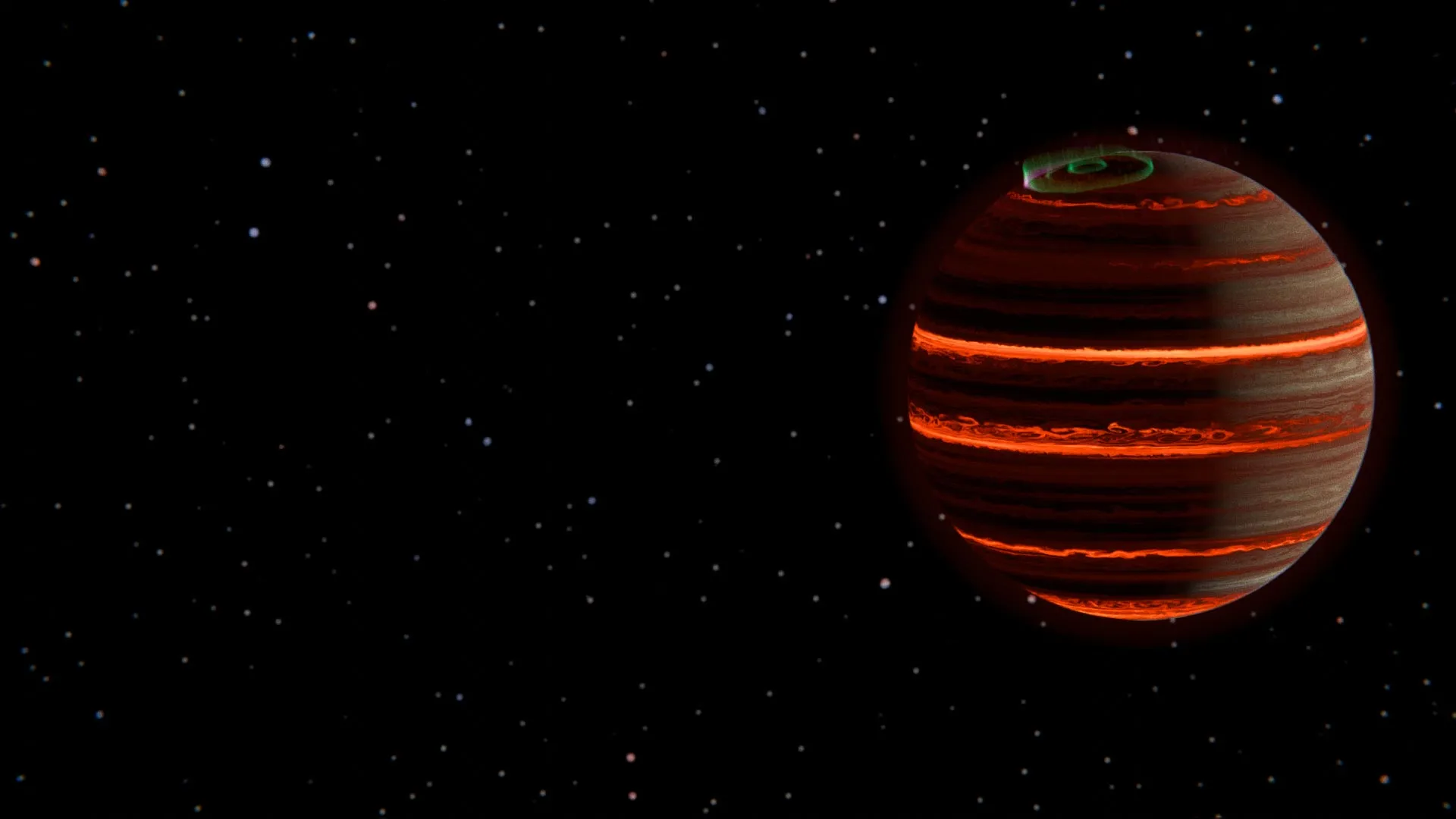 Astronomers stunned as fiery auroras blaze on a planet without a star